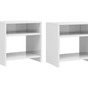 Begrenztes Angebot Nachttische 2 Stk. Hochglanz-Weiß 40x30x40 cm Holzwerkstoff