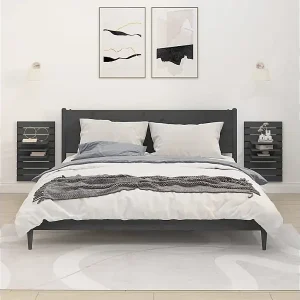 Wand-Nachttische 2 Stk. Grau Massivholz Kiefer Sofort Bestellen