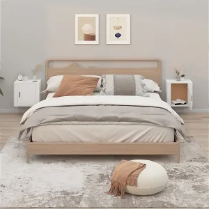 Beliebt Wand-Nachttische 2 Stk. Hochglanz-Weiß 50x30x47 cm