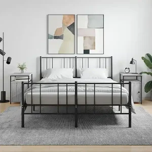 Bestpreis Nachttische 2 Stk. Grau Sonoma 40x42x60 cm Holzwerkstoff