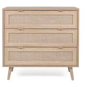 Wochenendangebot Kommode Bali 03A Sonoma-Eiche und Raffia-Druck