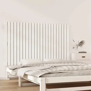 Wand-Kopfteil Weiß 147x3x90 cm Massivholz Kiefer Gratis Versand