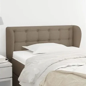 Bestpreis Kopfteil mit Ohren Taupe 93x23x78/88 cm Stoff
