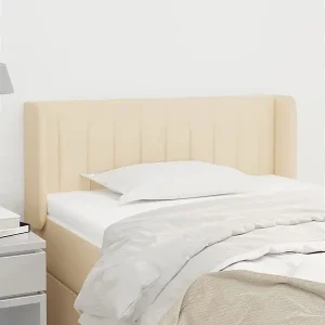 Wochenendangebot Kopfteil mit Ohren Creme 83x16x78/88 cm Stoff