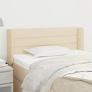 Abverkauf Kopfteil mit Ohren Creme 103x16x78/88 cm Stoff