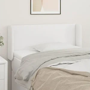 Beliebt Kopfteil mit Ohren Weiß 93x16x78/88 cm Kunstleder