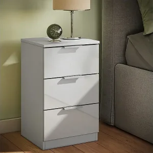 Sonderangebot Nachttisch weiß hochglanz 37.6x35x61.8 fino