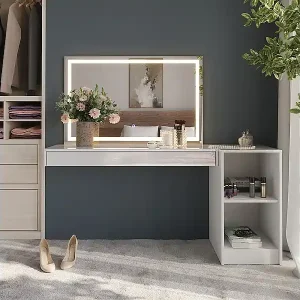 Schminktisch weiß 120x40.1x12 sherry Angebot