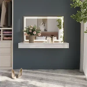 Abverkauf Schminktisch weiß 120x40.1x12 sherry