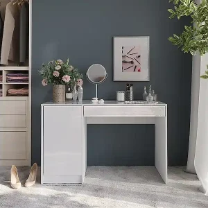 Finale Aktion Schminktisch weiß/weiß hochglanz 119.8x50.1x76 sherry