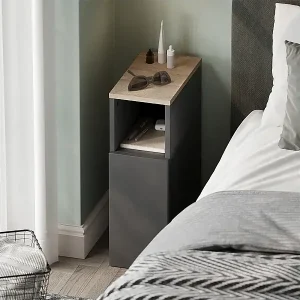 Nachttisch anthrazit/sonoma 20x35x59.5 enton Begrenztes Angebot