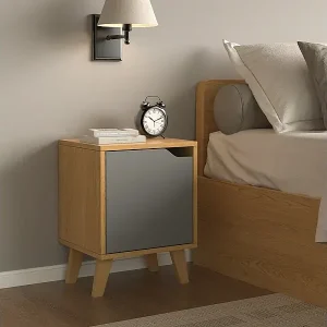 Online Kaufen Nachttisch eiche/anthrazit 34.5x32x47 malu