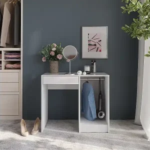 Begrenztes Angebot Schminktisch weiß/weiß hochglanz 89.8x50.1x76 sherry