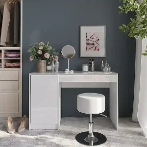 Schminktisch weiß/weiß hochglanz 119.8x50.1x76 sherry Solange Der Vorrat Reicht