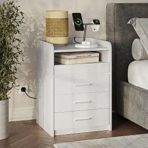 Meistverkauft Nachttisch weiß 45x40x64 edis