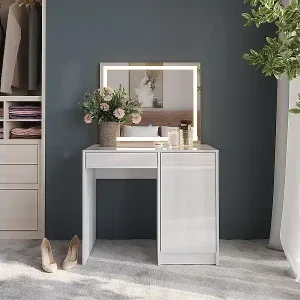 Sale Schminktisch weiß/weiß hochglanz 89.8x50.1x76 sherry