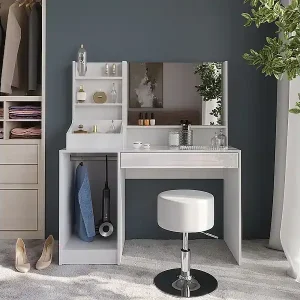 Neue Ware Schminktisch weiß/weiß hochglanz 119.8x50.1x76 sherry