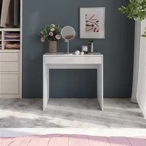 Markenware Schminktisch weiß/weiß hochglanz 81.4x50.1x76 sherry