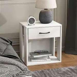 Markenprodukt Nachttisch weiß 39x28x41 virela