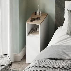 Beliebt Nachttisch weiß/sonoma 20x35x59.5 enton