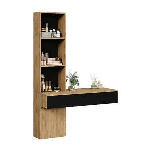 Schminktisch eiche/schwarz 100x40x155 melora Neue Kollektion