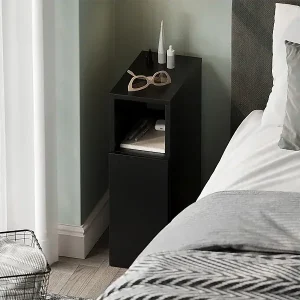 Nur Heute Nachttisch schwarz 20x35x59.5 enton