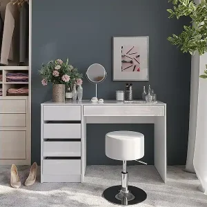 Schminktisch weiß/weiß hochglanz 119.8x50.1x76 sherry Expressversand