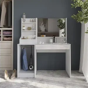 Kostenloser Rückversand Schminktisch weiß/weiß hochglanz 119.8x50.1x76 sherry