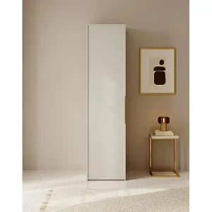 Kleiderschrank 1T mit Stange - 50 cm - greige - FRAME Saisonangebot
