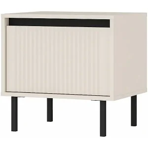 Neue Kollektion Nachttisch mit Schublade - Sandbeige - 52 cm - OSAKA