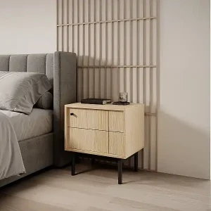 Nachttisch - Eichenholzoptik - 54 cm - Japandies Bestpreis