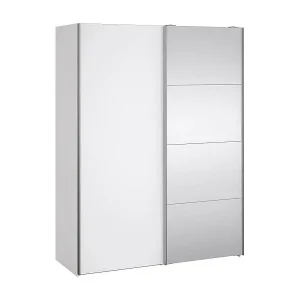 Sofort Bestellen Kleiderschrank 2 Türen Dspur, Schlafzimmermöbel, Schrank, Garderobe, 150x61 h200 cm, WeiÃŸ