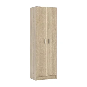 Bestseller Mehrzweck-Kabinett Dimarc, Beistellschrank mit 2 Türen, Moderne Schuhregalgarderobe, Vertikales Schuhregal, 59x37h180 cm, Eiche