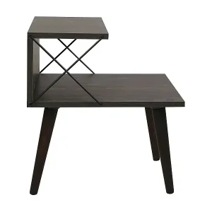 Wochenendangebot Nachttisch Dfranzin, Niedrige Kommode, Tisch, Multifunktionaler Nachttisch, 50x40h55 cm, Aschgrau