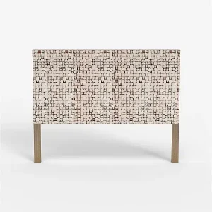Gratis Versand Kopteil aus Holz mit Intarsien 174x135cm für Doppelbett Juno
