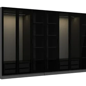 Industrieller Nachttisch mit Regalen und Kleiderstangen - Holz und Metall - Weiß - 50 x 38 x 50 cm Saisonangebot