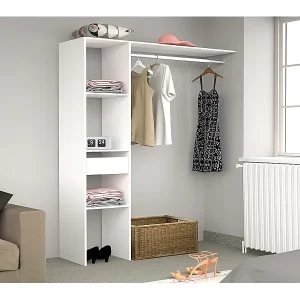 Kleiderschrank 3 Fächer, 1 Schublade, Garderobe 138 x 40 x 180 cm ELYSEE Preisreduziert