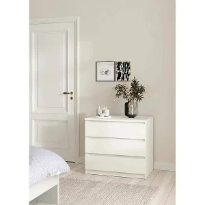 Kommode Artic, Mehrzweckkommode, Schlafzimmerkommode, Schrank mit Schubladen, 77x50 h70 cm, Weiß Nur Heute