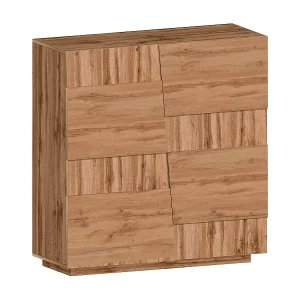 Mehrzweckgarderobe 2-türiger Ddescigli, Multifunktionsschrank, 2-türiger Schrank, 120x44h126 cm, Eiche Sichere Zahlung