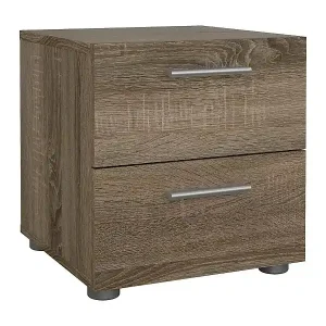 Versand Am Gleichen Tag Nachttisch Drossett, Niedrige Kommode, Tisch, Multifunktionaler Nachttisch, 40x40 h42 cm, Eiche