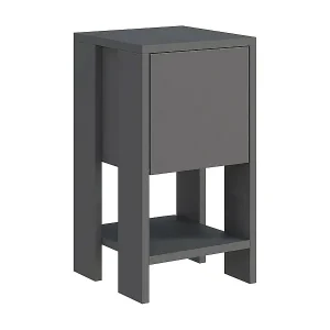 Nachttisch Dkarsdor, Niedrige Kommode, Tisch, Multifunktionaler Nachttisch, 30x30h55 cm, Anthrazit Nur Für Kurze Zeit