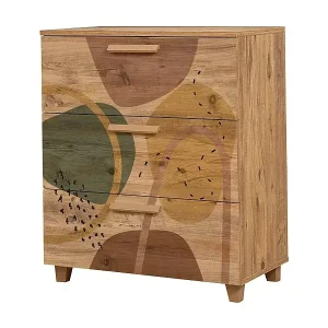 Nur Für Kurze Zeit Kommode Dpetruzz, Mehrzweckkommode, Schlafzimmerkommode, Schrank mit Schubladen, 80x43h95 cm, Eiche