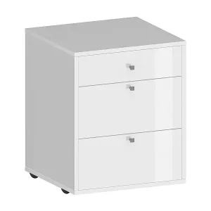 Kostenfreie Lieferung Kommode Ddariv, Schlafzimmerkommode, Kommode mit 3 Schubladen, 47x45h61 cm, Weiß