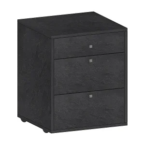 Preisreduziert Kommode Ddariv, Schlafzimmerkommode, Kommode mit 3 Schubladen, 47x45h61 cm, Schiefer