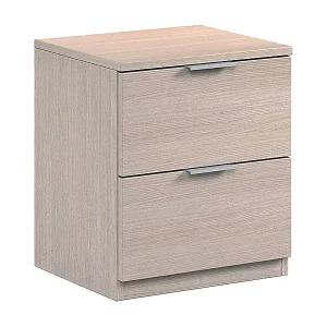 Nachttisch Dmila, Moderner Nachttisch mit 2 Schubladen, Nachttisch, Niedrige Kommode für Schlafzimmer, 38x34h45 cm, Eiche Sale