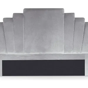 Samtkopfteil Silber "Renaya" 180cm Elegant & Weich Markenprodukt