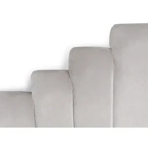 Kopfteil Samt "Renaya" Silber 160cm - Praktisches & Trendiges Design Letzte Chance