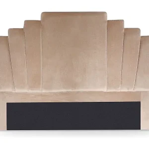 Günstig Samt Kopfteil Taupe 160cm Elegant & Weich