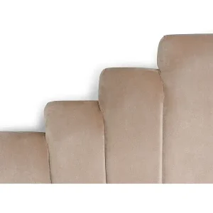 Samt Kopfteil Taupe "Renaya" 180cm Elegant & Weich Garantierte Lieferung