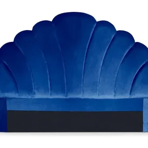 Direkt Vom Hersteller Samt Kopfteil Blau "Meerjungfrau" 140cm Muscheldesign